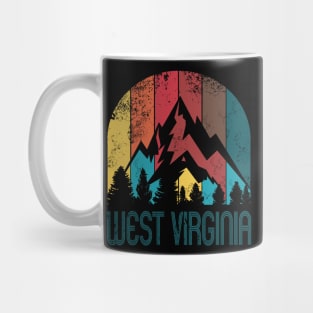 Retro West Virginia Design for Men Women and Kids Mug